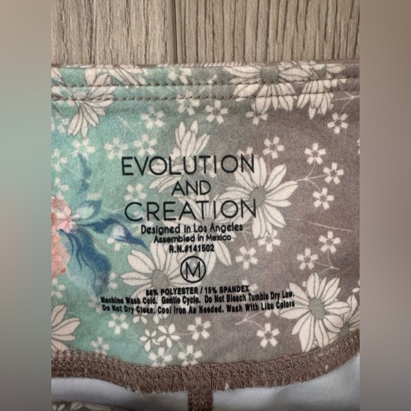 Evolution and Creation Blue and Gray Leggings 💀🌸 - Picture 2 of 8